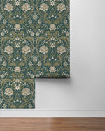 EP10004 vintage floral prepasted wallpaper roll from Seabrook Designs