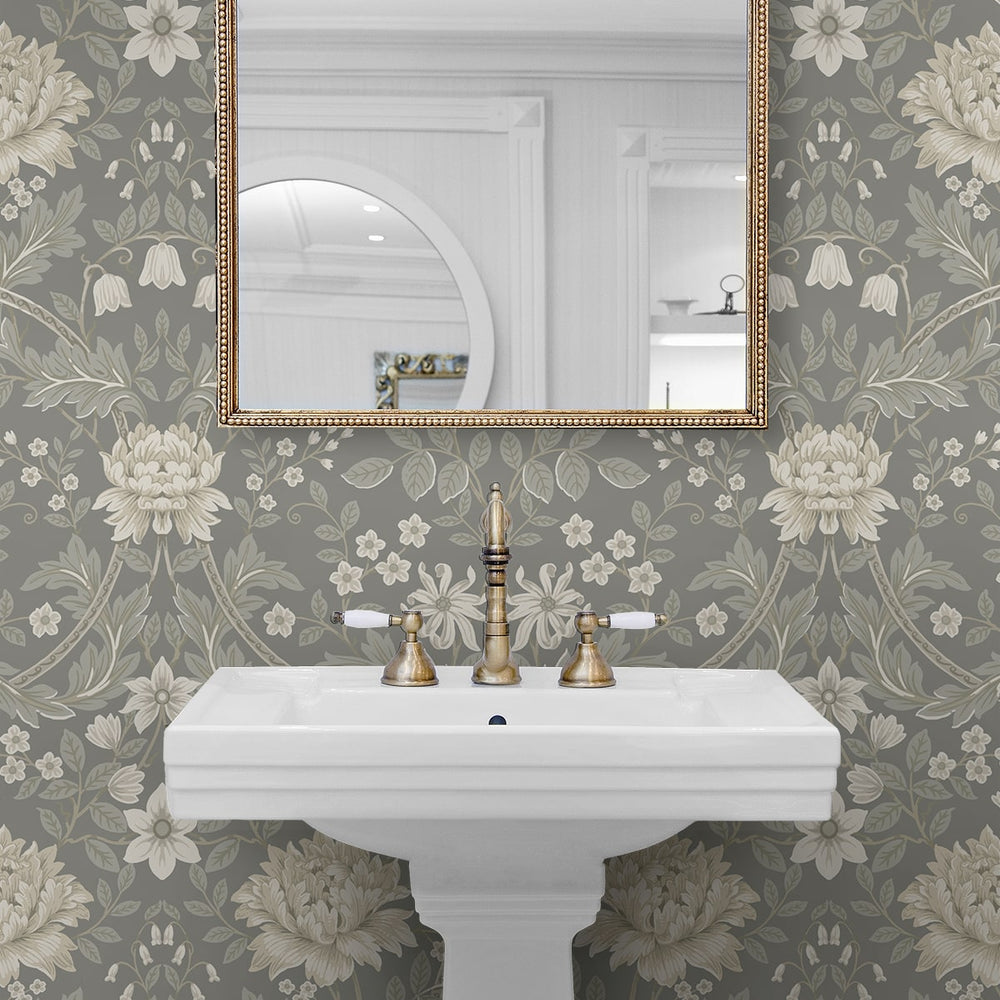 
                  
                    EP10008 vintage floral prepasted wallpaper bathroom from Seabrook Designs
                  
                