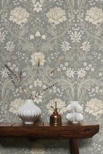 EP10008 vintage floral prepasted wallpaper decor from Seabrook Designs