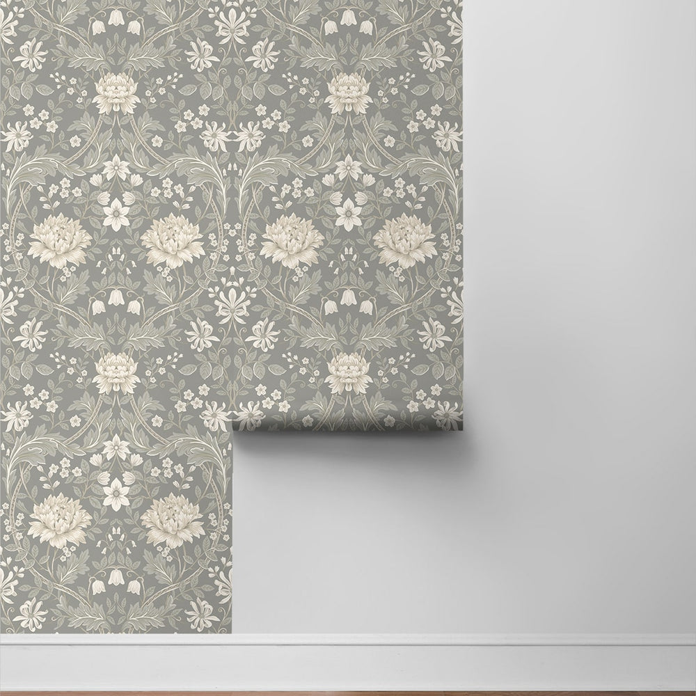 
                  
                    EP10008 vintage floral prepasted wallpaper roll from Seabrook Designs
                  
                