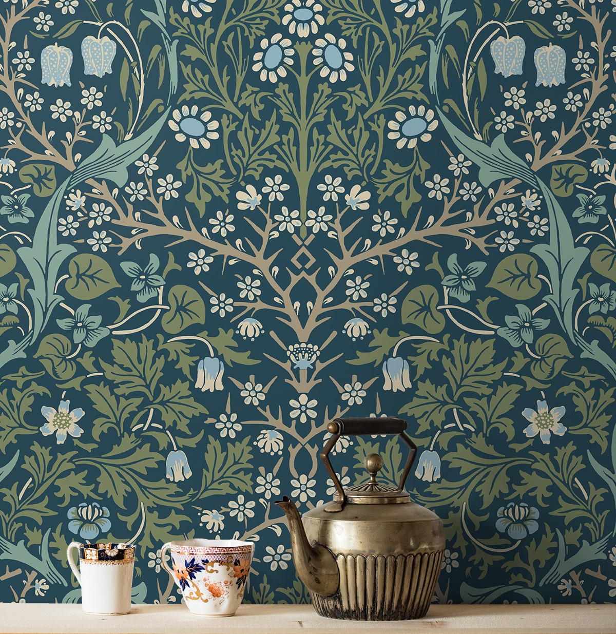 Victorian Garden Floral Vintage Prepasted Wallpaper – Say Decor LLC