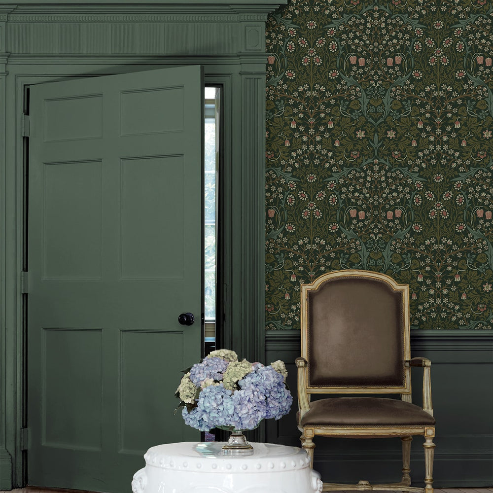 
                  
                    EP10104 vintage floral prepasted wallpaper entryway from Seabrook Designs
                  
                