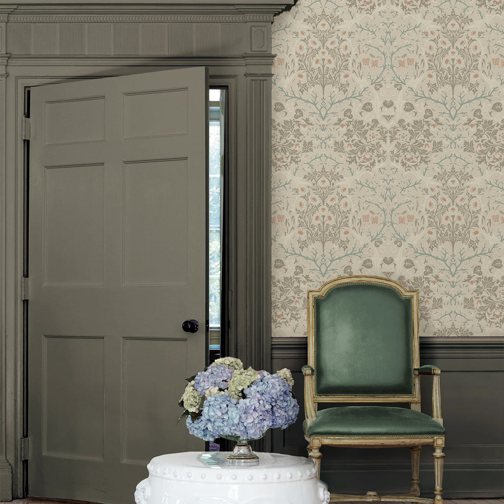 
                  
                    EP10106 vintage floral prepasted wallpaper entryway from Seabrook Designs
                  
                