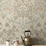 EP10106 vintage floral prepasted wallpaper decor from Seabrook Designs