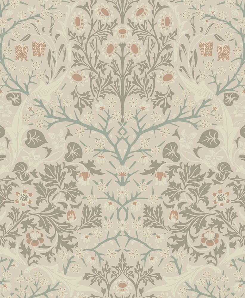 EP10106 vintage floral prepasted wallpaper from Seabrook Designs