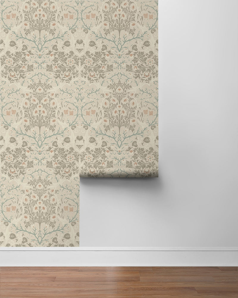 EP10106 vintage floral prepasted wallpaper roll from Seabrook Designs