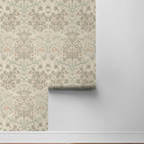 EP10106 vintage floral prepasted wallpaper roll from Seabrook Designs