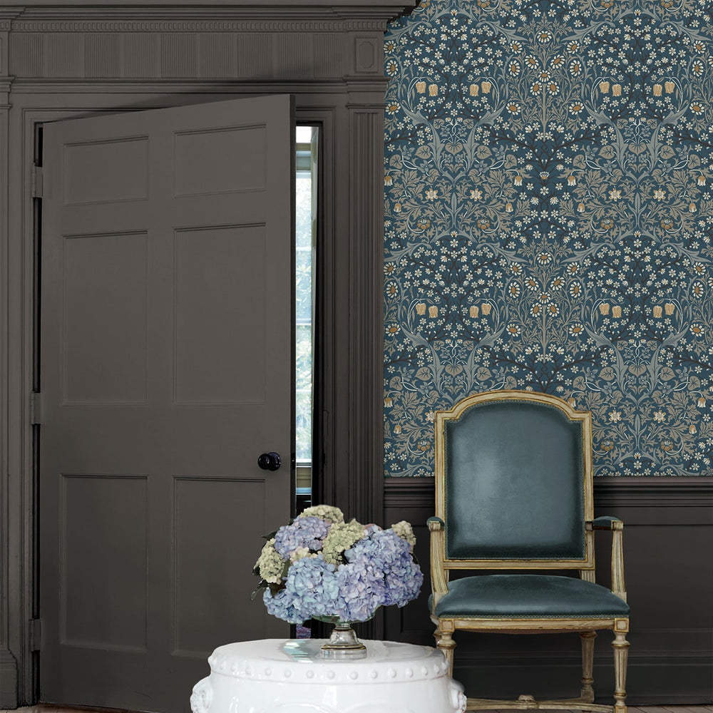 
                  
                    EP10112 vintage floral prepasted wallpaper entryway from Seabrook Designs
                  
                