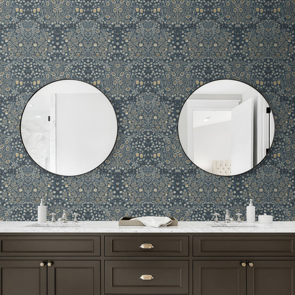 
                  
                    EP10112 vintage floral prepasted wallpaper bathroom from Seabrook Designs
                  
                