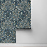 EP10112 vintage floral prepasted wallpaper roll from Seabrook Designs