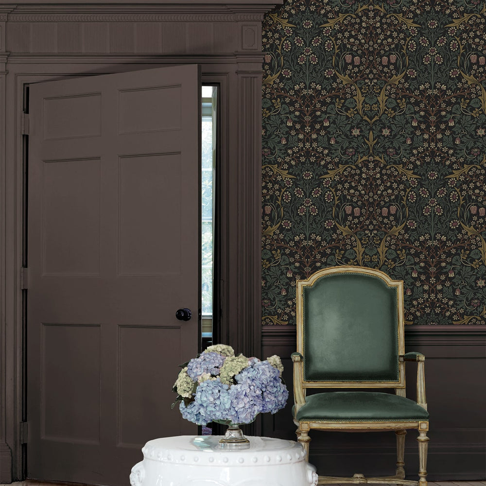 
                  
                    EP10116 vintage floral prepasted wallpaper entryway from Seabrook Designs
                  
                