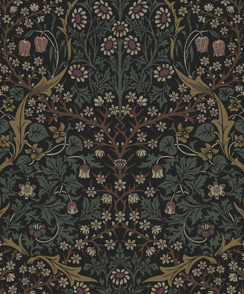 EP10116 vintage floral prepasted wallpaper from Seabrook Designs