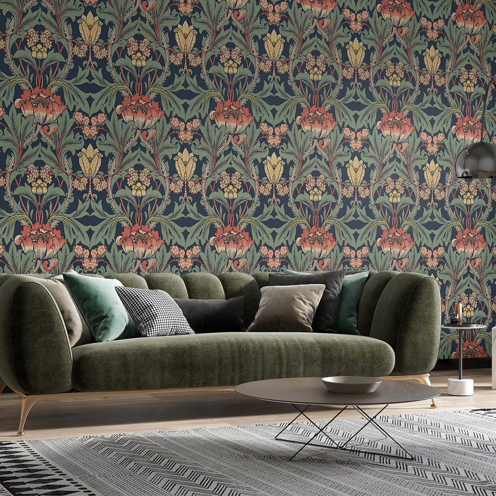 
                  
                    EP10202 vintage floral prepasted wallpaper living room from Seabrook Designs
                  
                