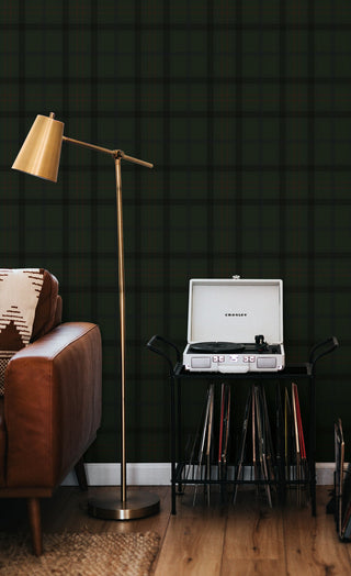 EP10304 plaid prepasted wallpaper living room from Seabrook Designs