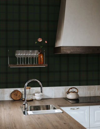 EP10304 plaid prepasted wallpaper kitchen backsplash from Seabrook Designs
