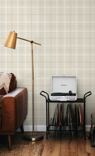 EP10307 plaid prepasted wallpaper sitting room from Seabrook Designs