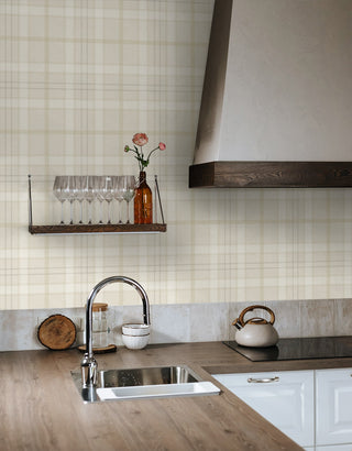 EP10307 plaid prepasted wallpaper cooktop from Seabrook Designs