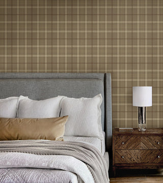 EP10316 plaid prepasted wallpaper bedroom from Seabrook Designs