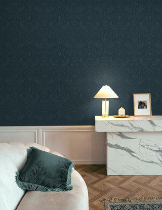 Tonal Bird Garden Vintage Prepasted Wallpaper