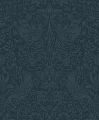 Tonal Bird Garden Vintage Prepasted Wallpaper