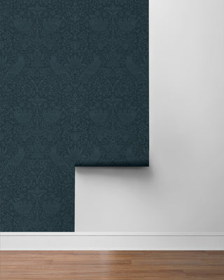 Tonal Bird Garden Vintage Prepasted Wallpaper