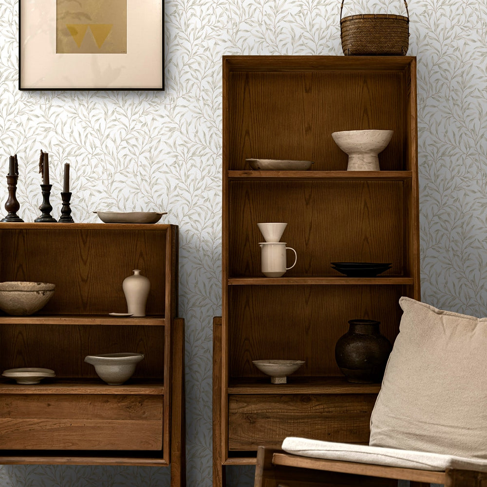 
                  
                    EP10506 willow leaf botanical William Morris prepasted wallpaper furniture from Seabrook Designs
                  
                