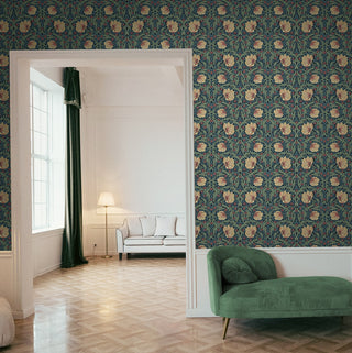 EP10602 Pimpernel floral vintage prepasted wallpaper living room from Seabrook Designs