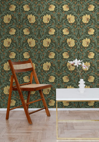 EP10604 Pimpernel floral vintage prepasted wallpaper living room from Seabrook Designs