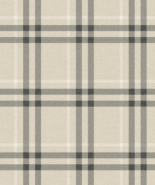 EP10805 neutral plaid prepasted wallpaper from Seabrook Designs
