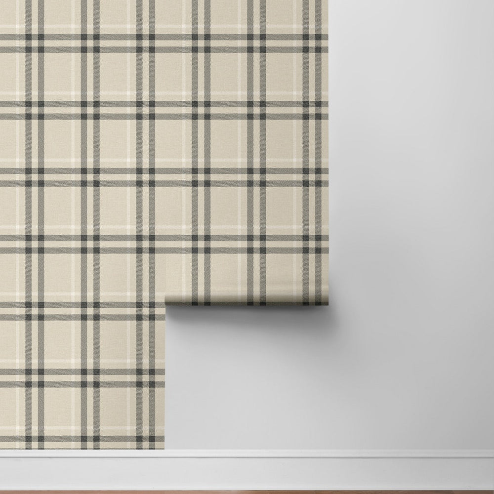 
                  
                    EP10805 neutral plaid prepasted wallpaper roll from Seabrook Designs
                  
                
