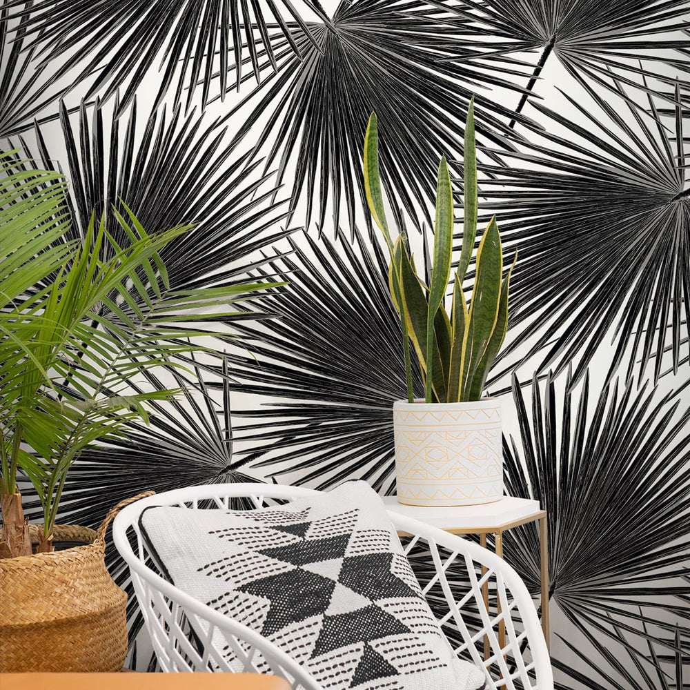 
                  
                    EP11000 coastal palm leaf prepasted wallpaper living room from Seabrook Designs
                  
                