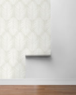 ET10805 neutral palm leaf wallpaper roll from Seabrook Designs