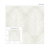 ET10805 neutral palm leaf wallpaper scale from Seabrook Designs
