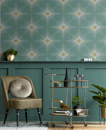 ET11404 North Star geometric wallpaper entryway from Seabrook Designs