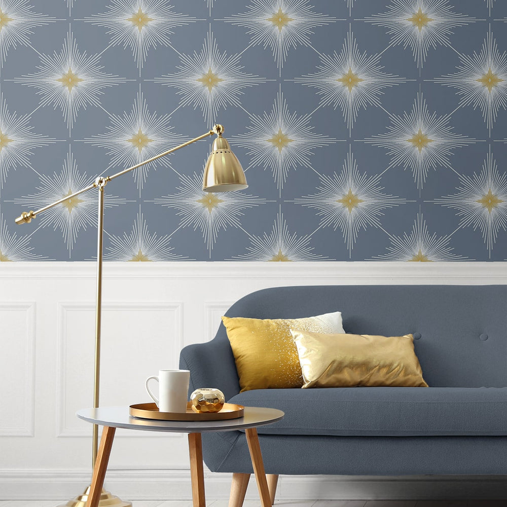
                  
                    ET11409 North Star geometric wallpaper living room from Seabrook Designs
                  
                