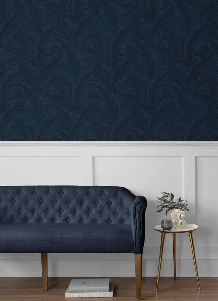 ET13002 leaf wallpaper living room from Seabrook Designs