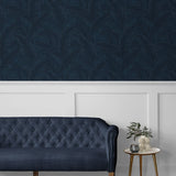 ET13002 leaf wallpaper living room from Seabrook Designs