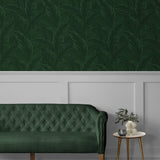 ET13004 leaf wallpaper entryway from Seabrook Designs