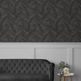 ET13008 leaf wallpaper entryway from Seabrook Designs