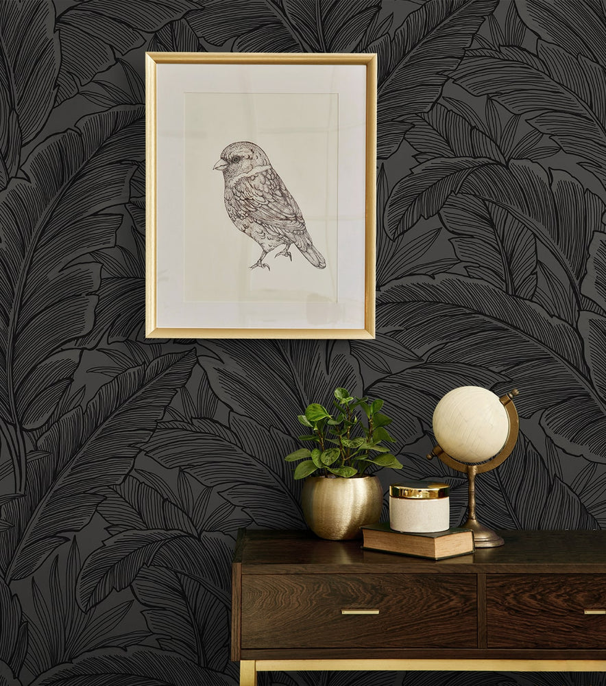 ET13008 leaf wallpaper decor from Seabrook Designs