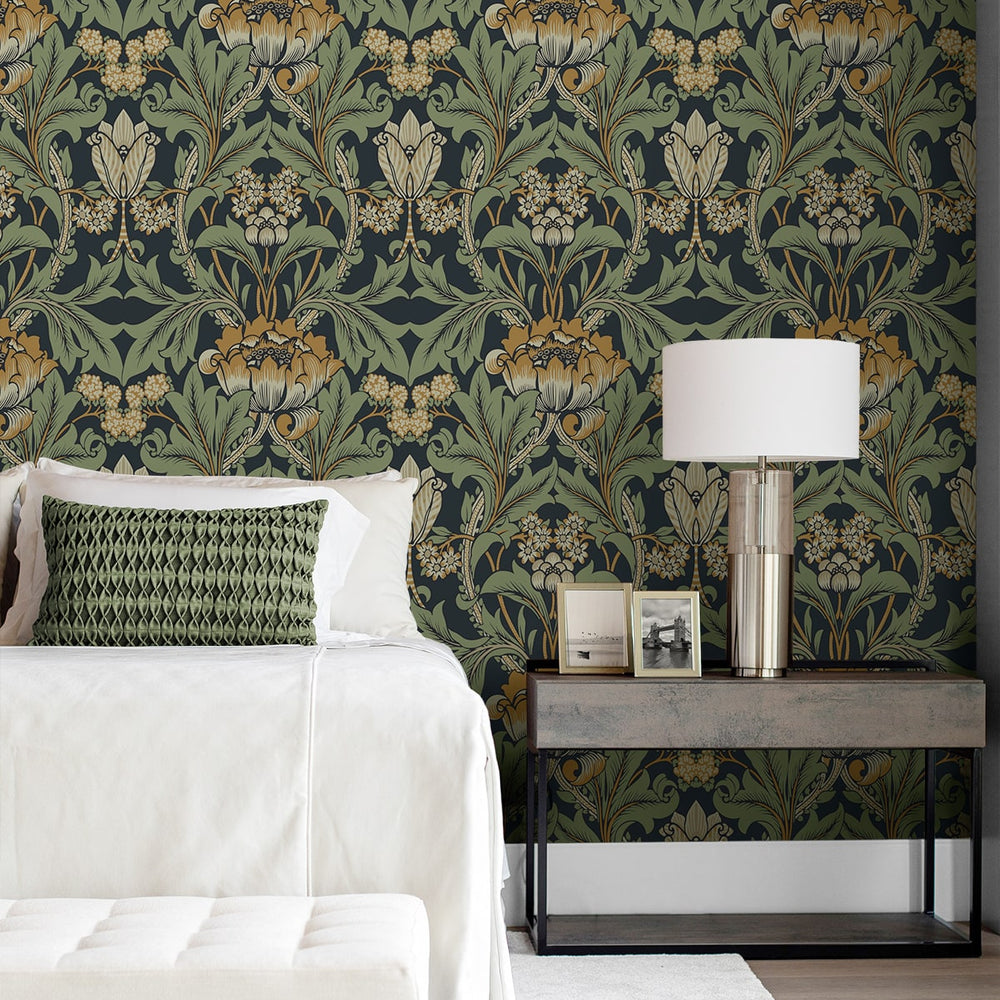 
                  
                    ET13104 vintage floral unpasted wallpaper bedroom from Etten Studios
                  
                