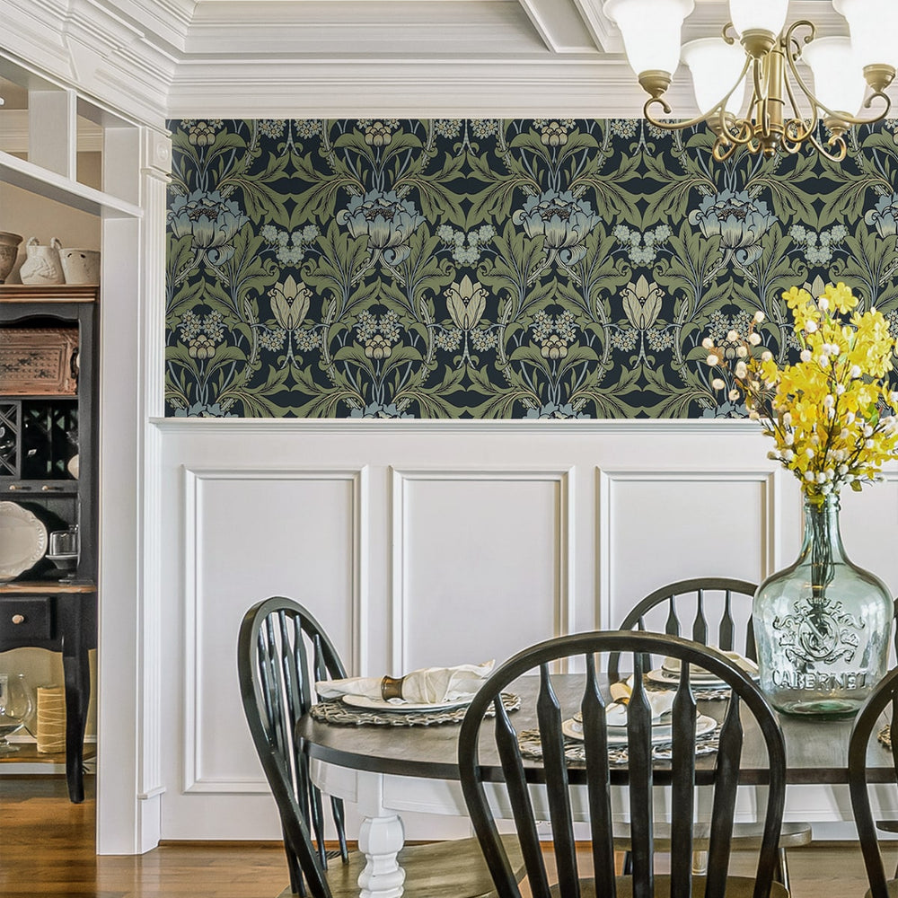 
                  
                    ET13112 vintage floral unpasted wallpaper dining room from Etten Studios
                  
                