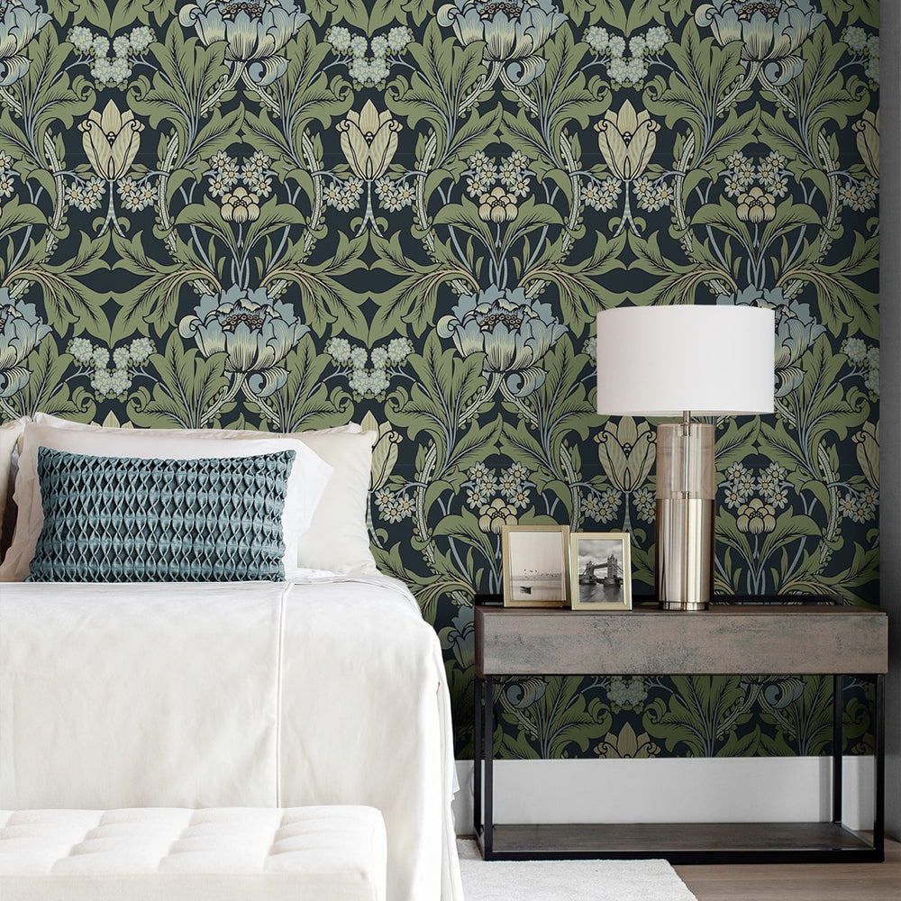 
                  
                    ET13112 vintage floral unpasted wallpaper bedroom from Etten Studios
                  
                