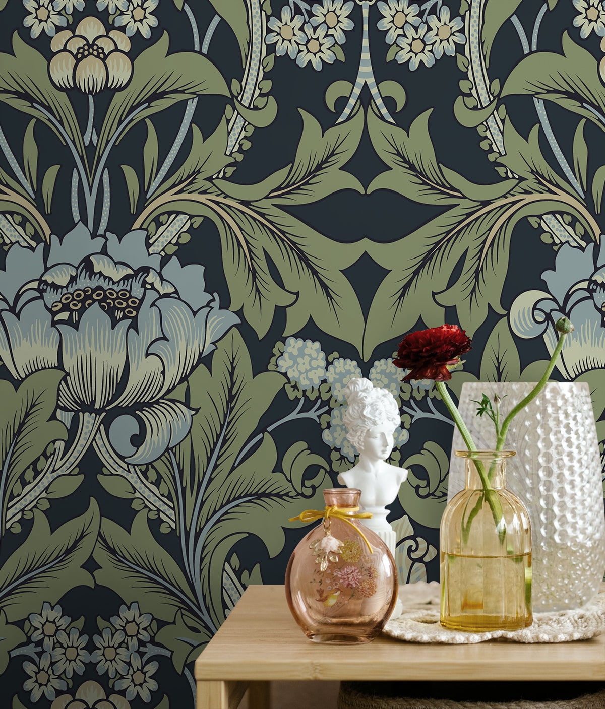 Primrose Garden Vintage Floral Unpasted Wallpaper – Say