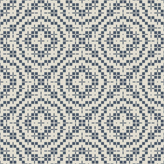 Mitchell Black Essentials Echo Tile Geometric Wallpaper in shade Oxford Blue at Say Decor