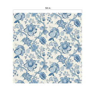 FC62602F jacobean floral fabric scale from the French Country collection by Seabrook Designs