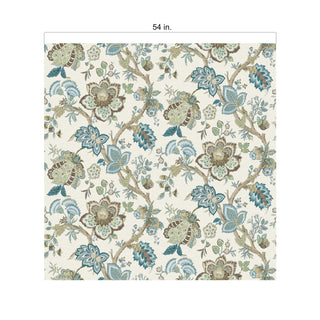 FC62606F jacobean floral fabric scale from the French Country collection by Seabrook Designs
