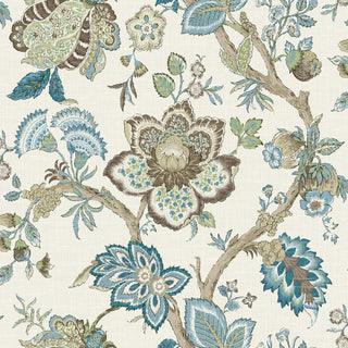 FC62606F jacobean floral fabric from the French Country collection by Seabrook Designs