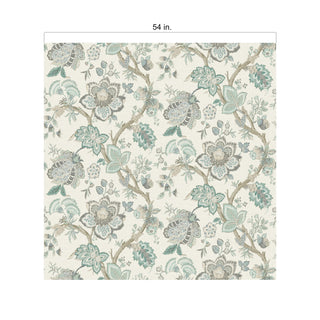FC62608F jacobean floral fabric scale from the French Country collection by Seabrook Designs