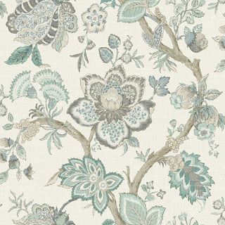 FC62608F jacobean floral fabric from the French Country collection by Seabrook Designs